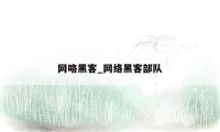 网咯黑客_网络黑客部队